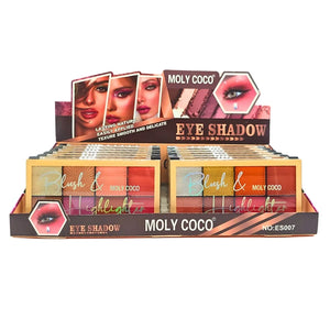 Paleta Sombra, Blush y Iluminador Moly Coco