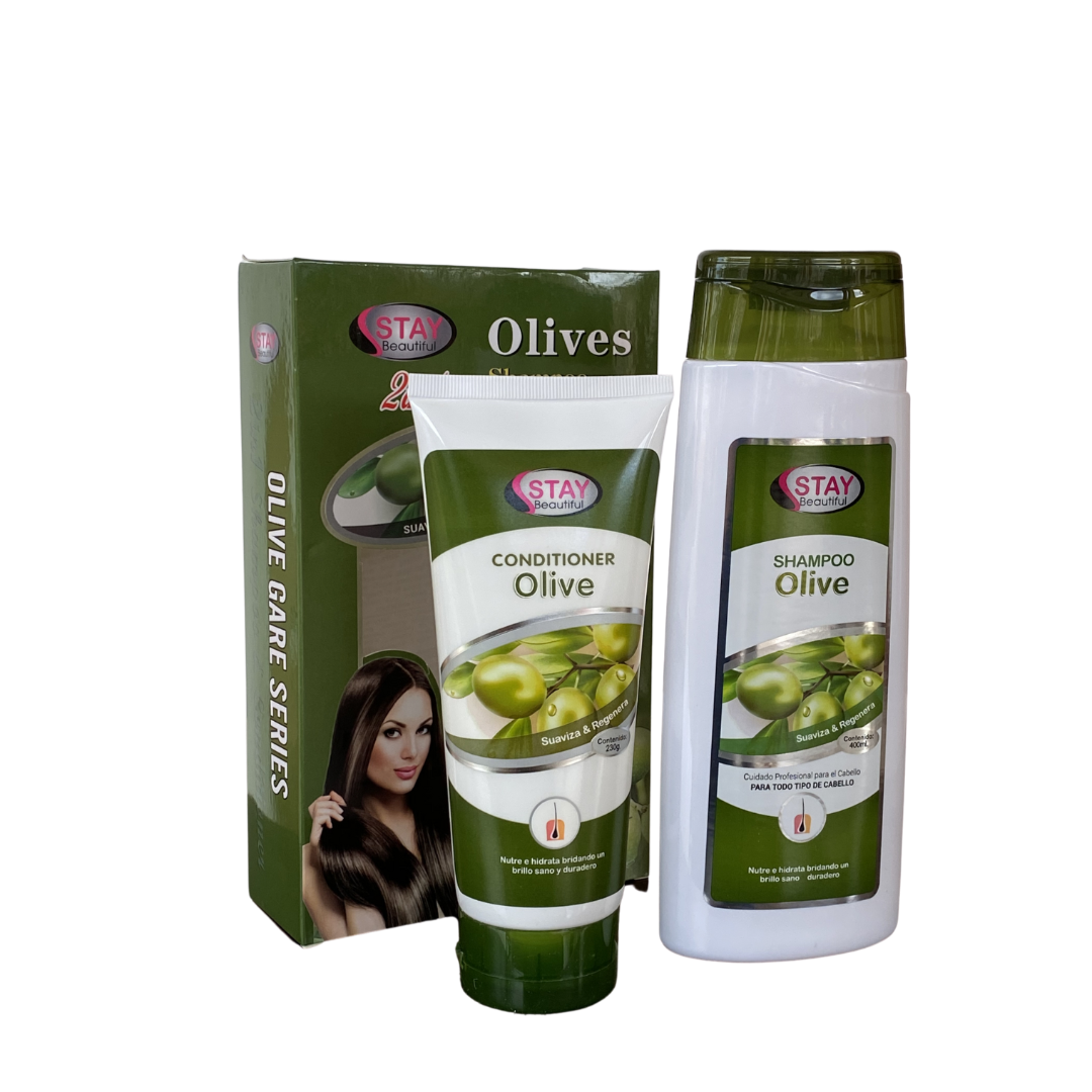 Shampoo Y Acondicionador Caja Oliva Stay