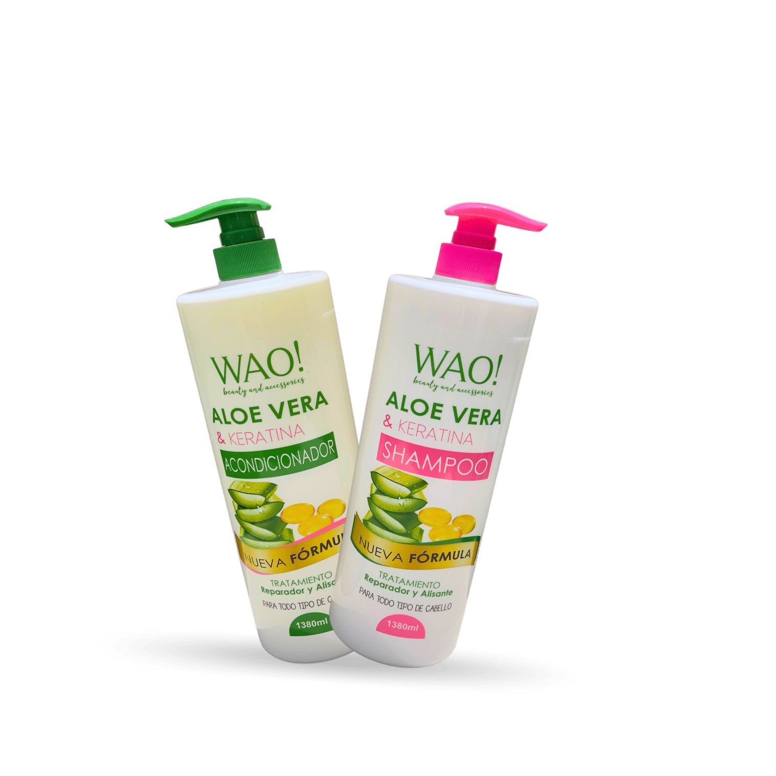 Shampoo Y Acondicionador Wao 1380 Ml Aloe - AjSilesWA-034