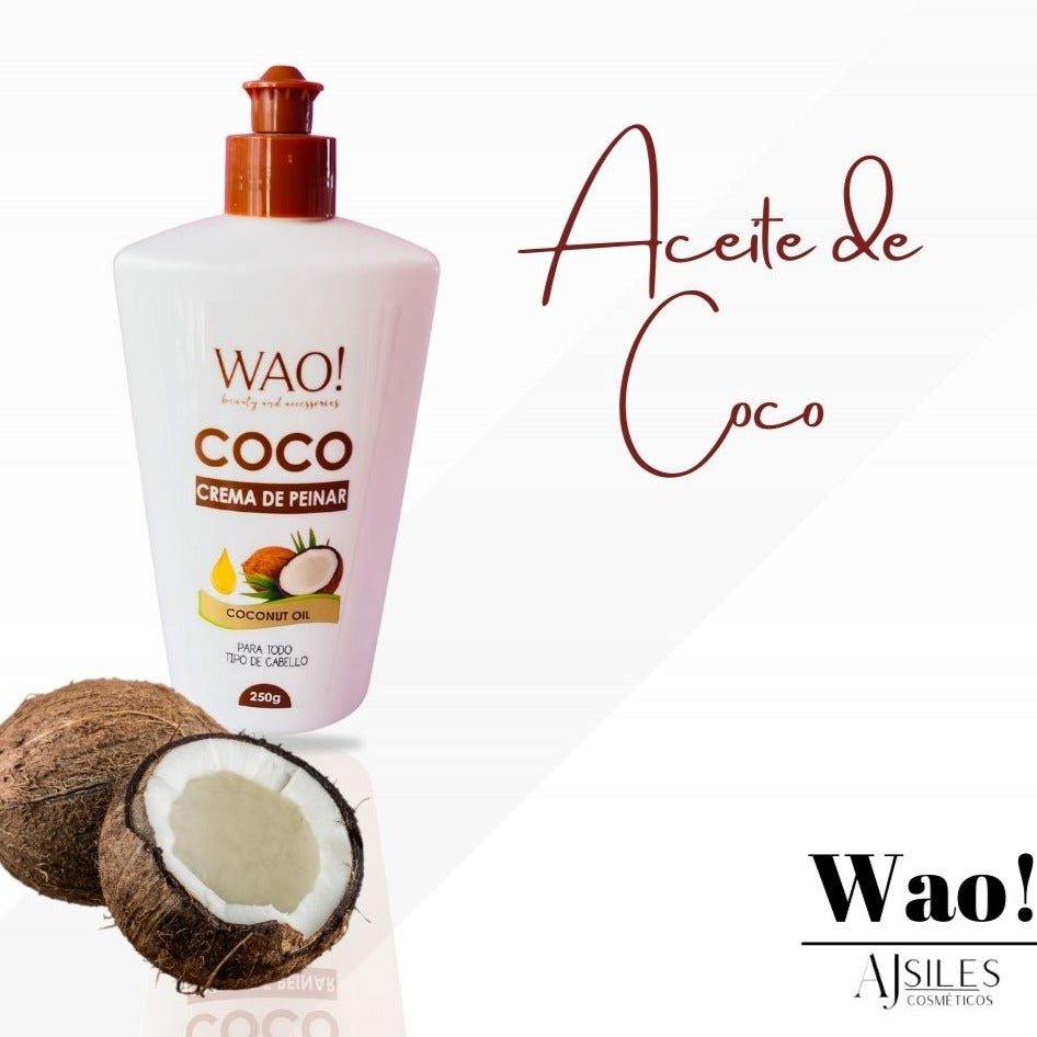 Crema Para Peinar 250ml Coco Wao